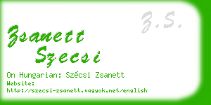 zsanett szecsi business card