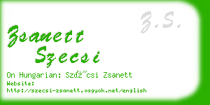 zsanett szecsi business card